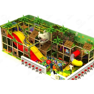 Jungle Dinosaur Theme Park Plastic <b>Slide</b> Kids Play Area <b>Indoor</b> Playground Equipment - Product Image 1