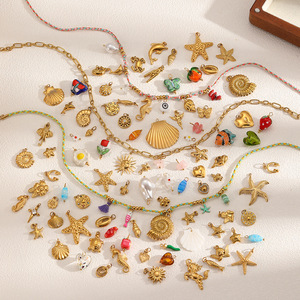 Đại Dương & Thiên Nhiên Hỗn Hợp | 18K PVD Mạ Vàng Thép Không Gỉ Quyến Rũ Mặt Dây Chuyền Cho Tự Làm Đồ Trang Sức Làm | Không Thấm Nước & Không Dị Ứng - Product Image 2