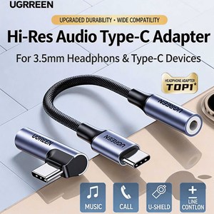 Adaptateur audio UGREEN USB-C mâle vers jack 3,5 mm femelle, convertisseur audio pour casque tressé pour smartphones et tablettes compatibles USB-C - Product Image 3