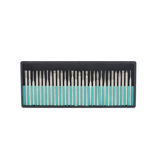 Ensemble de 30 aiguilles de meulage diamantées pour le polissage et la gravure, emballées dans une boîte en plastique pour le jade et les pierres précieuses - Product Image 2