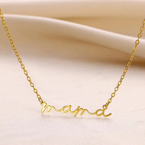 Collier Maman en Or 18 carats 2026, élégant et étanche en acier inoxydable, cadeau de bijoux pour la Fête des Mères - Product Image 4