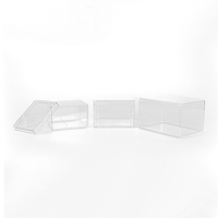 Boîte de rangement carrée en plastique PS transparent pour l'affichage des aliments, bonbons, biscuits