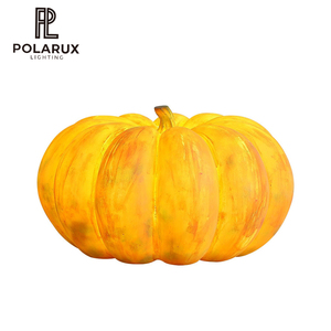 Lampe solaire de jardin en résine et métal, étanche IP65, pour villa, patio, paysage, en forme de citrouille, éclairage décoratif extérieur pour Halloween - Product Image 1