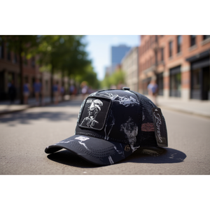 Casquette Trucker Bennie en Tissu Mesh Réglable 6 Panneaux Style Urbain Décontracté Respirante Imperméable Impression par Transfert Thermique - Product Image 2