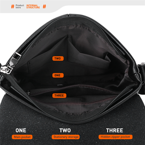 VICUNA <span class=keywords><strong>POLO</strong></span> China Lieferanten 2021 Trend Maßgefertigte Großhandel Schwarze PU-Leder Venenmuster Mode Herren Schlanke Umhängetasche - Product Image 6