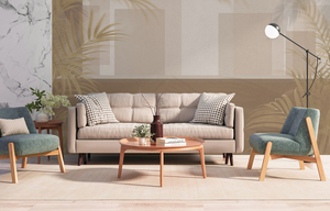 <span class=keywords><strong>Mural</strong></span> de Pared con Diseño de Hojas Tropicales Botánicas, Impreso en 3D, Impermeable y Ecológico, para Dormitorios y Comedores - Product Image 2