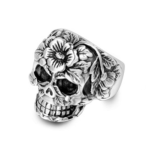 Floral Skull <b>Ring</b> For Men SA824 Fashion Jewelry Gift Occasion Dongguan - Product Image 5