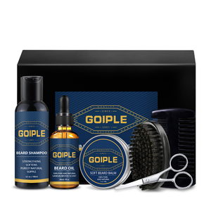 Private Label <span class=keywords><strong>Barba</strong></span> degli uomini Set Regalo Cura Naturale Perfetto <span class=keywords><strong>Barba</strong></span> Olio Balsamo <span class=keywords><strong>Per</strong></span> Le Labbra Spazzola Pettine Scissor OEM <span class=keywords><strong>Barba</strong></span> Grooming <span class=keywords><strong>Kit</strong></span> - Product Image 1