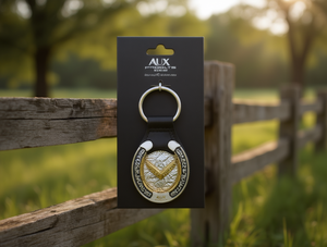 Zinc Alloy White And Gold Saddle Keychain Luxury Metal Key Chain For Keys - Product Image 2