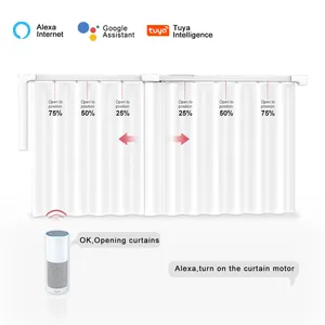 Abridor elétrico e pesado alexa, sistema inteligente, trilho sem fio, atuador linear, controle silencioso, cortina elétrica