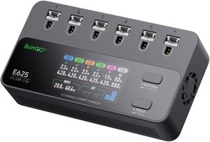 E625 6-Channel 1S <b>LiPo</b> <b>Charger</b>/Discharger Storage 3.70/4.20V Compatible for Tiny Whoop FPV Racing Drone - Product Image 2