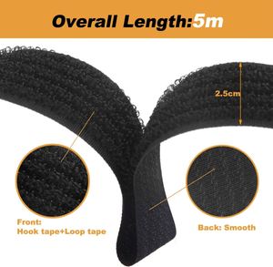 2-in-1 Eco-Friendly Nylon <b>Hook</b> and Loop Tape Double Sided Self-<b>Adhesive</b> for Cable Tie & Medical Storage Organization - Product Image 2