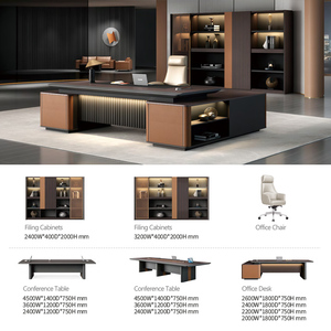 <strong>Furniture</strong> Factory Customized High-end Modern Design <strong>L-shaped</strong> Director Manager CEO Boss Desk L Shape Executive Desk - Product Image 6
