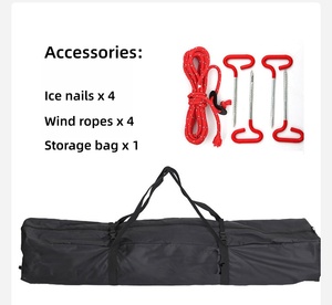 Abri de pêche sur glace de qualité professionnelle, coupe-vent, imperméable, isolé, avec fermeture éclair silencieuse, facile à transporter pour les aventures en plein air - Product Image 4