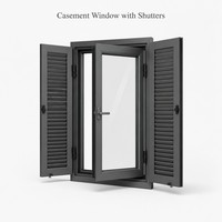 Fenêtre à battant en aluminium haute résistance au vent avec volets, moderne et personnalisable, pour extérieur résidentiel