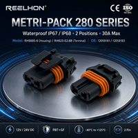 Connecteur auto étanche femelle 2 broches RH9005-6 12059181 12059183 2,8 mm pour faisceau de phares 9005 9006