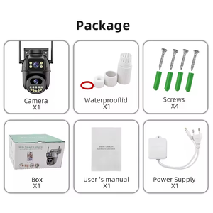 <span class=keywords><strong>Icsee</strong></span> lente dual 6MP 4K inteligente modo de luz dual al aire libre Cctv inalámbrico Ptz impermeable Ip66 cámaras Ip funda negra - Product Image 5