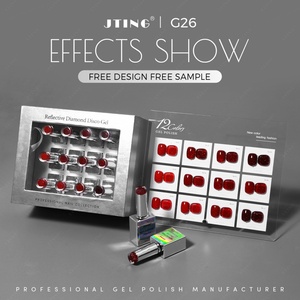 JTING OEM ODM Nail Supplies Reflective Disco Gel 12Color Unique <b>Box</b> Custom Color Card Diamond Glitter Gel Nail Polish Collection - Product Image 3