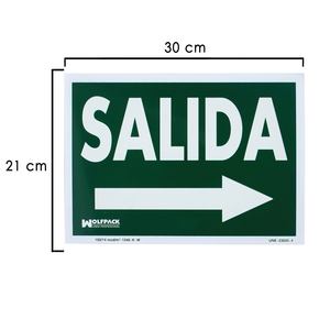 Segnale Fluorescente Uscita a Destra 30 x 21 (H) cm. - Product Image 1