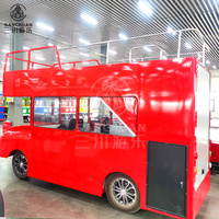 Produit pour parc d'attractions Alimentation par batterie Bus touristique électrique à double étage Bus touristique de Londres Bus touristique