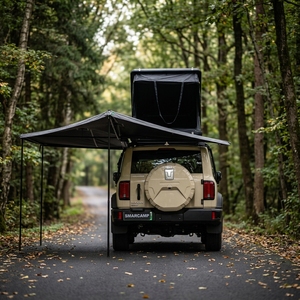 Smarcamp Portable and <strong>Light</strong> Weight 270&deg; Car <strong>Awning</strong> with Aluminum Shell for Camping with LED <strong>Light</strong> - Product Image 2