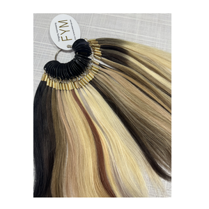 批发彩色图表生人发延伸供应商标签戒指定制彩色戒指色板 - Product Image 1