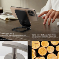 Nouveaux produits écologiques Chargeur de téléphone sans fil en bois de noyer Support 15W charge magnétique rapide pour téléphones mobiles