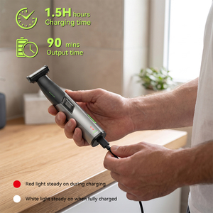 Kit Profesional 5 en 1 para Recortar la <span class=keywords><strong>Barba</strong></span>, Recortadora Híbrida, Afeitadora Eléctrica, Set de Cuidado Personal de 14 Piezas, Recargable Tipo-C - Product Image 3