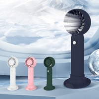 Mini ventilateur portatif rechargeable par USB, design pliable personnalisé, dessin animé mignon, faible bruit, silencieux, ventilateur sans fil refroidi par air, intelligent