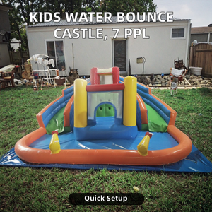 Château gonflable aquatique en PVC pour enfants, toboggan aquatique, aire de jeux extérieure, installation facile, usage commercial - Product Image 2