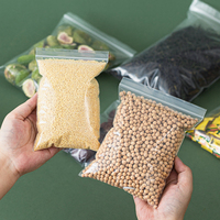 Vente en gros d'usine, emballages en plastique transparent de différentes tailles, refermables, personnalisés avec logo imprimé, sacs à fermeture éclair en PE pour aliments