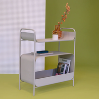 Bony Shelf Unit Table console en métal incurvé inspiré des bonbons et chariot de bar, fait à la main