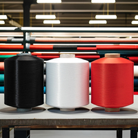 Haute qualité 100% Polyester 50D/24F fil acrylique DTY et Filament Type recyclé Spandex fil recouvert d'air