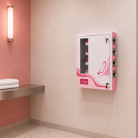 Distributeur automatique mécanique sans espèces, paiement par pièces/jetons, aucune électricité requise, conforme ADA, acier inoxydable, couleur personnalisable