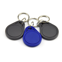Porte-clés RFID étanche en cuir époxy avec puce ABS 13,56 MHz 125 KHz pour contrôle d'accès