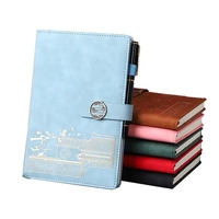 Carnet personnalisé en PVC A5 de style chinois rétro avec 100 feuilles, reliure spirale, couverture en tissu, cadeau
