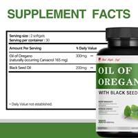 Tonique à l'huile d'origan en marque blanche OEM, Carvacrol avec Nigella Sativa, Soutien quotidien au bien-être