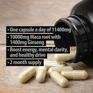 Suplemento de Raíz de Maca Negra OEM 10000 mg, Cápsulas de Ginseng Panax de 1400 mg, Cápsulas de Raíz de Maca Negra, Roja y Amarilla - Product Image 2