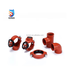 カスタマイズされた溝付きパイプ継手 ダクタイル鋳鉄エルボ ティー カップリング 消火用 高温耐性 - Product Image 2