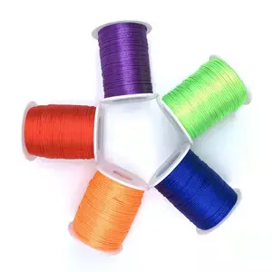 1MM 2MM 3MM naylon düğüm kordon Rattail polyester Trim saten kordon çin düğüm örgülü kordon boncuk dize