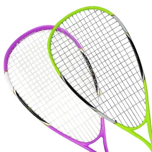 Wholesale custom Squash Racket Carbon Fiber raqueta de squash,Squash Racket own logo,full graphite Squash racket