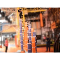 Équipement de parc d'aventure intérieur, poteau d'escalade, dispositif d'auto-attache, mur d'escalade intérieur pour enfants et adultes
