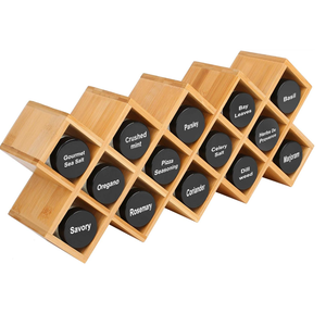 3-tầng gia vị tổ chức miễn phí-đứng Countertop lưu trữ tổ chức Kệ tre gia vị giá tổ chức - Product Image 1