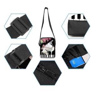 Sac messager/bandoulière en polyester imprimé notes de piano colorées, simple face, pour garçons/filles, meilleur cadeau, dessin animé 3D, décontracté - Product Image 4