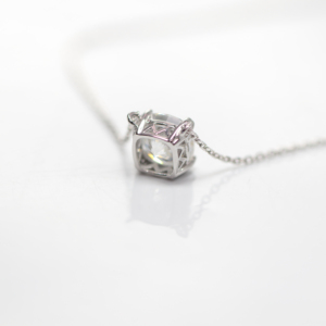 18K gioielli 2ct taglio cuscino Moissanite diamante ciondolo collana per le donne classico 4 artigli in oro massiccio Moissanite ciondolo <span class=keywords><strong>nome</strong></span> - Product Image 6