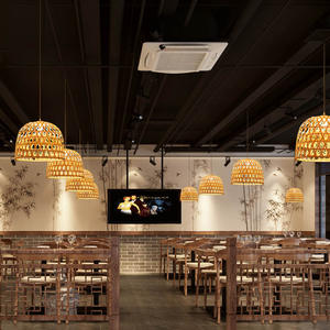 Lustre japonais en rotin Restaurant Lampe en rotin tissé à la main Asie du Sud-Est Café Restaurant <span class=keywords><strong>Salon</strong></span> de thé Lampe boule de sésame - Product Image 2