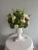 Hot Selling Hochzeits dekoration Tisch dekoration Weiße Rose Seide Künstliche Blume Ball Dekorative Blumen