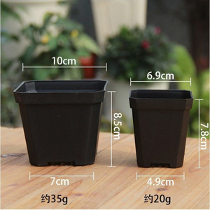 Macetas para suculentas, macetas cuadradas pequeñas para Sedum, tamaño grande, cactus de estilo coreano de aspecto envejecido, macetas cuadradas pequeñas blancas para - Product Image 3