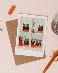 Álbum de Fotos Personalizado con Impresión Digital, Scrapbook, Regalo DIY, Photo <span class=keywords><strong>Booth</strong></span>, Tarjetas de Beso y Amor, Diseño de Oso, Tarjeta de Aniversario - Product Image 2