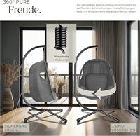 Chaise suspendue de siège d'oscillation de meubles d'intérieur extérieurs de production d'usine avec le coussin jusqu'à 160kgs